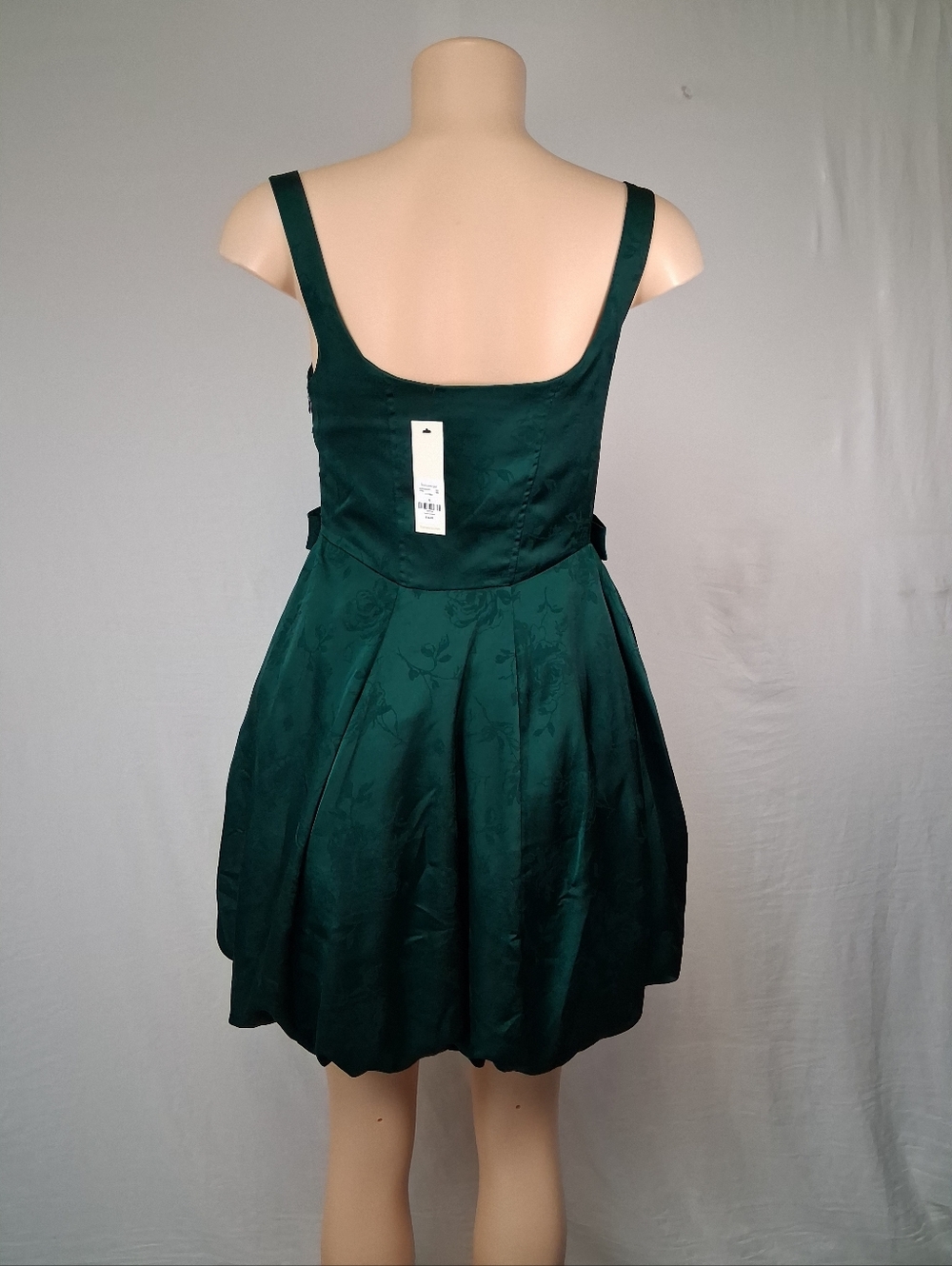Francesca's Collections Dark Emerald Floral Jacquard Mini Dress Size S - Picture 11 of 17